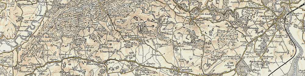 Old map of The Cwm in 1899-1900