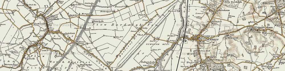 Old map of The Drove in 1901-1902