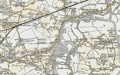 Old map of Bridgemacote in 1898-1900