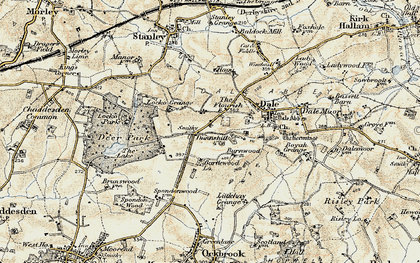 Old map of Burnwood in 1902-1903