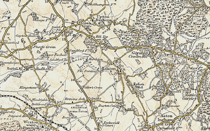 Old map of The Fording in 1899-1900