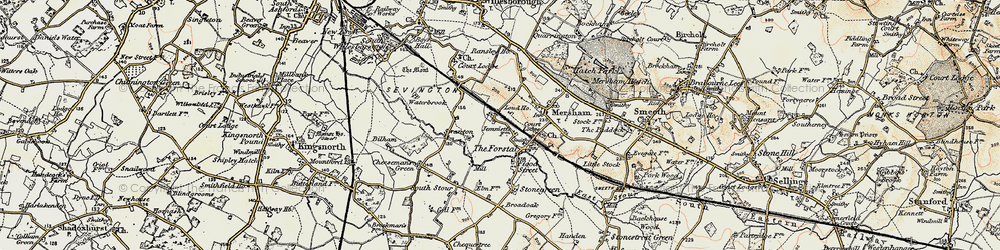 Old map of The Forstal in 1897-1898