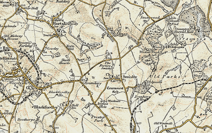 Old map of The Forties in 1902-1903
