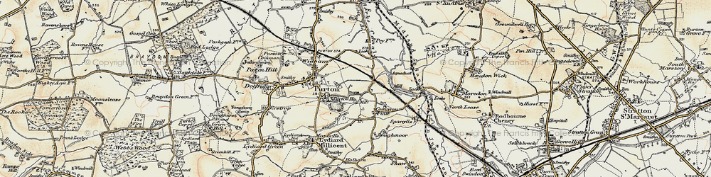 Old map of The Fox in 1898-1899