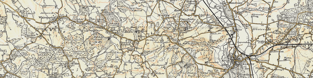 Old map of The Frenches in 1897-1909