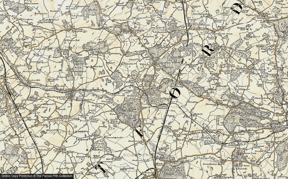 Old Map of The Frythe, 1898-1899 in 1898-1899