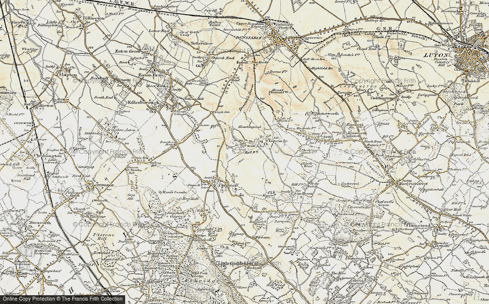 Old Map of Historic Map covering White Lion in 1898-1899