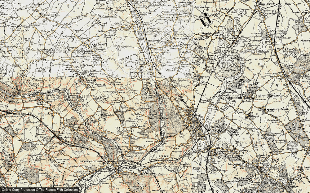 Old Map of Historic Map covering Grove Mill, The in 1897-1898