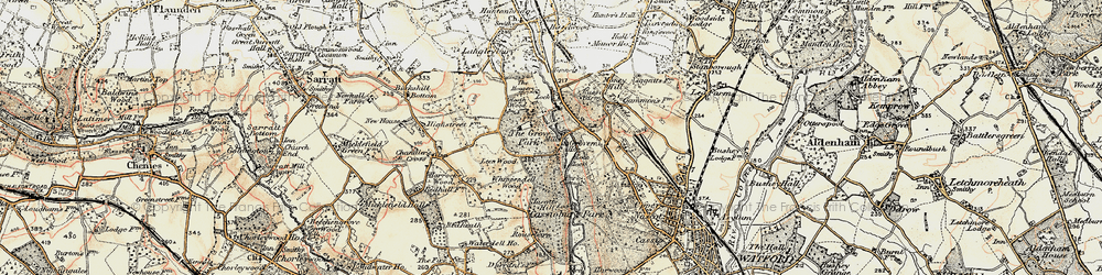 Old map of The Grove in 1897-1898