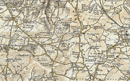 Old map of The Gutter in 1901-1902