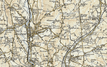 Old map of The Gutter in 1902