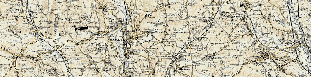 Old map of The Gutter in 1902