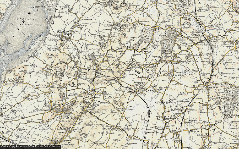 Old Map of Historic Map covering Grovesend in 1899