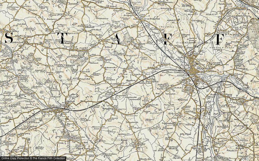 Old Map of The Handfords, 1902 in 1902