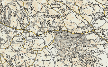 Old map of The Hendre in 1899-1900