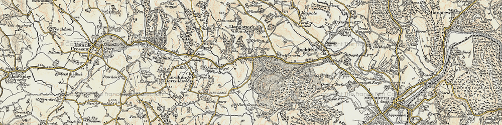 Old map of The Hendre in 1899-1900