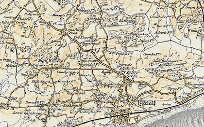 Old map of The Highlands in 1898