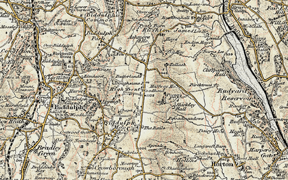Old map of Butterlands in 1902-1903
