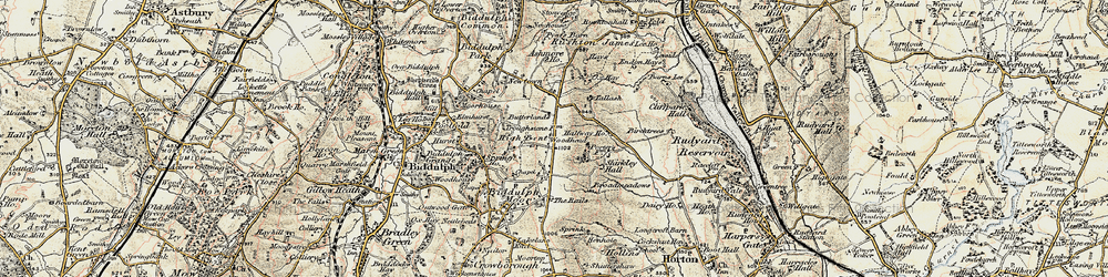 Old map of The Hollands in 1902-1903
