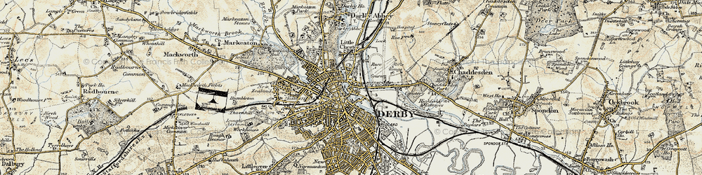 Old map of The Holmes in 1902-1903