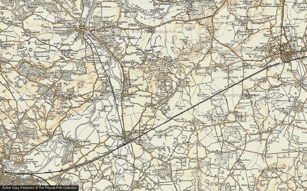 Old Map of Historic Map covering Yeldall Manor in 1897-1909