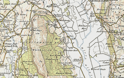 Old map of Whitbarrow Scar in 1903-1904