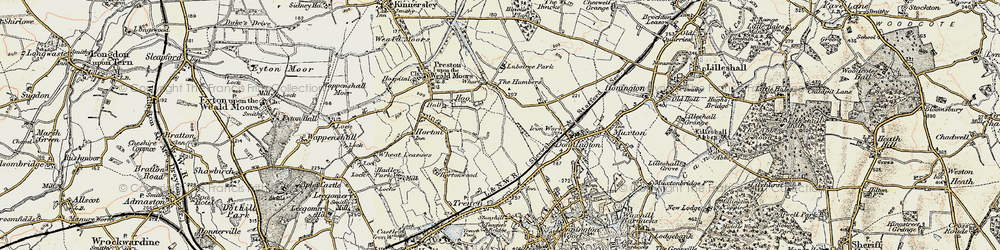 Old map of The Humbers in 1902