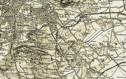 Old map of The Inch in 1903-1904