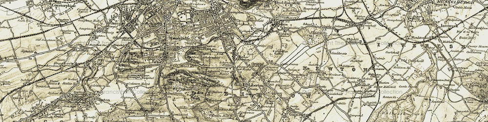 Old map of The Inch in 1903-1904