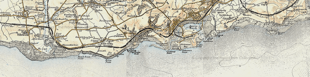 Old map of Bull Cliff in 1899-1900