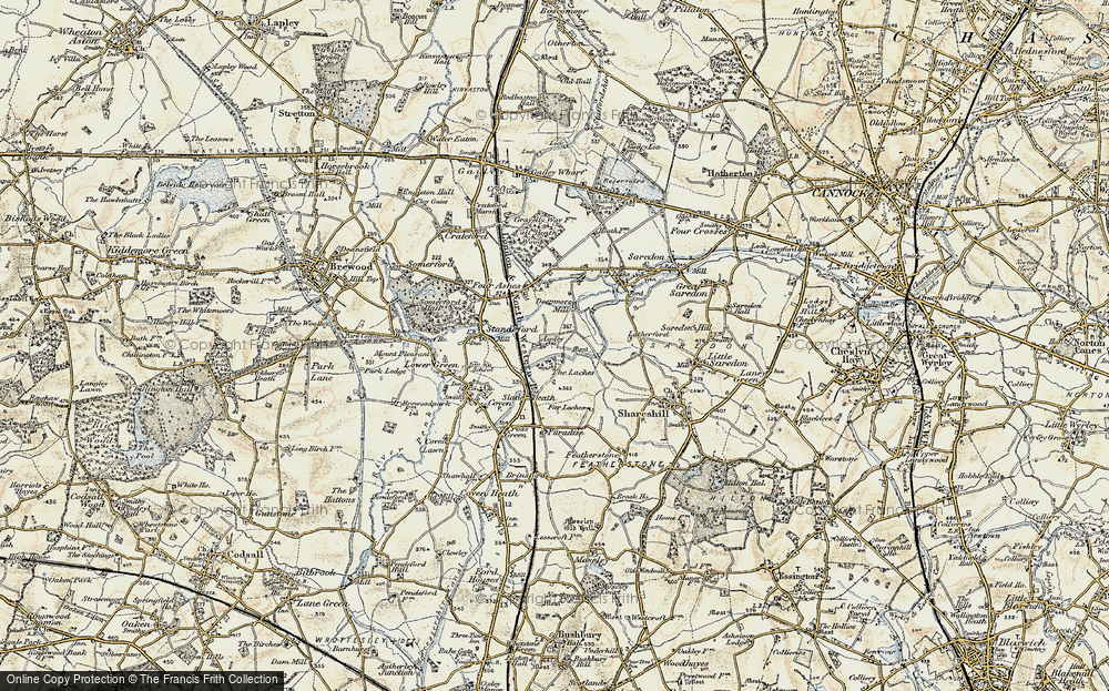 Old Map of Historic Map covering Aspley Fm in 1902