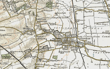 Old map of Burn Park in 1903-1908
