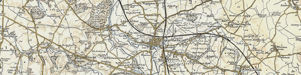 Old map of The Leys in 1901-1902
