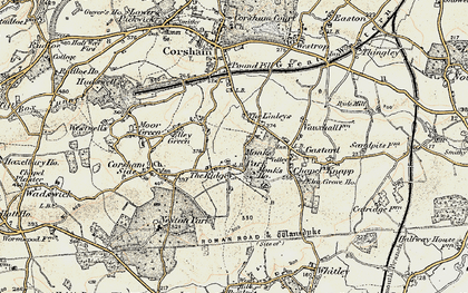 Old map of The Linleys in 1899