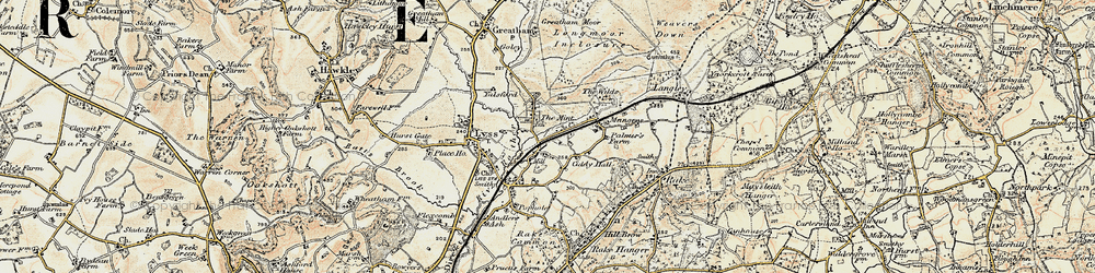 Old map of The Mint in 1897-1900