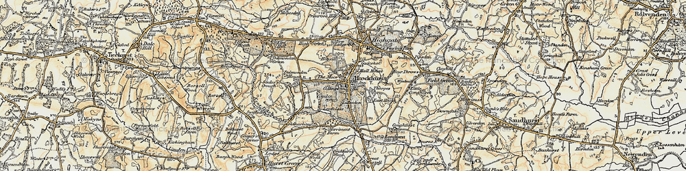 Old map of Brickhurst Wood in 1898