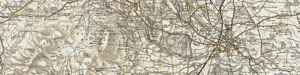 Old map of The Nant in 1902-1903