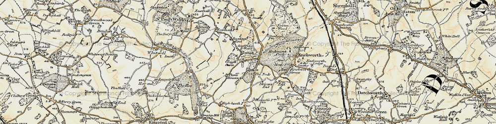 Old map of The Node in 1898-1899