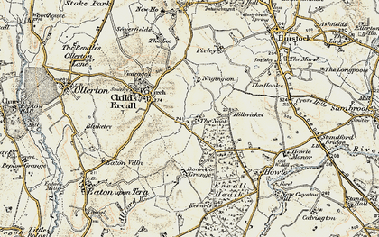 Old map of Naginton Grange in 1902