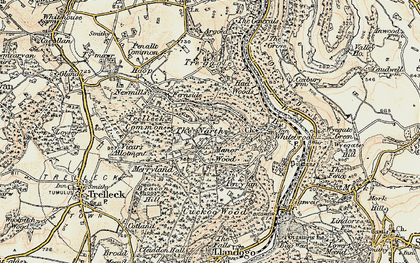 Old map of The North in 1899-1900