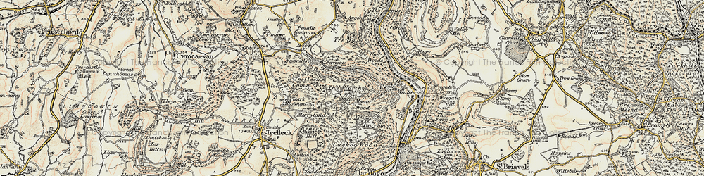 Old map of The North in 1899-1900
