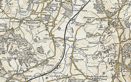 Old map of Blakemore Hill in 1900