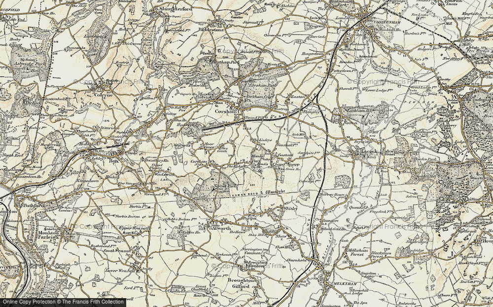 Old Map of The Ridge, 1899 in 1899
