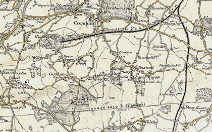 Old map of The Ridge in 1899
