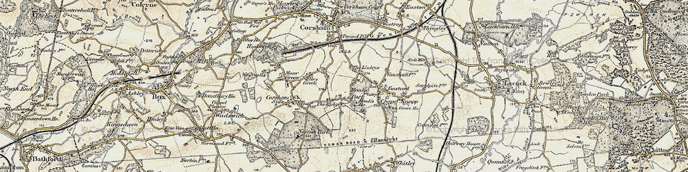 Old map of The Ridge in 1899