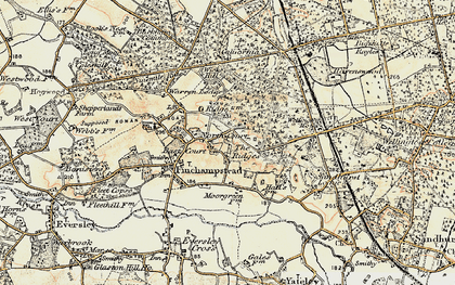 Old map of The Ridges in 1897-1909