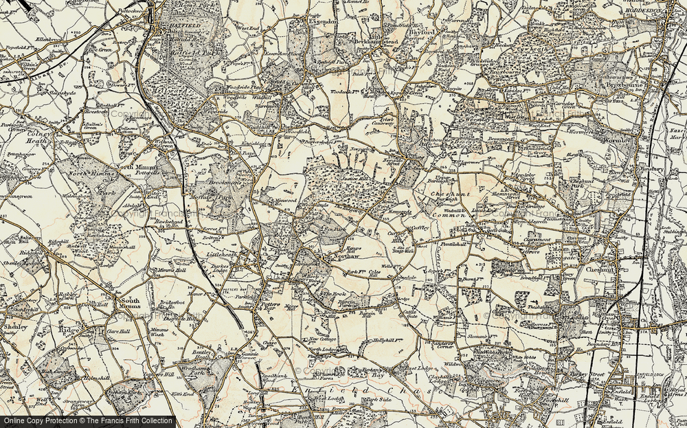 Old Map of The Ridgeway, 1897-1898 in 1897-1898