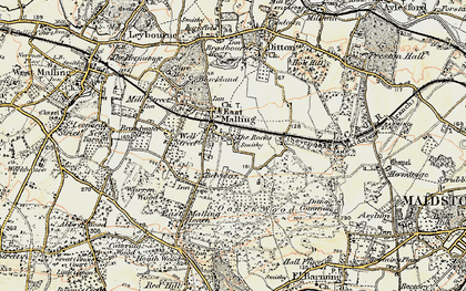 Old map of Belvidere Ho in 1897-1898