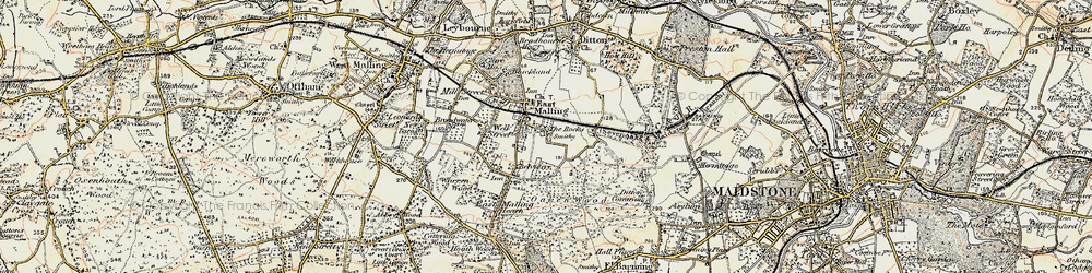 Old map of Belvidere Ho in 1897-1898