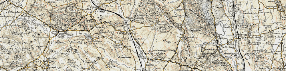 Old map of The Rowe in 1902